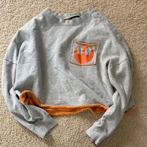 Star Wars Gray and Orange Crop Top
